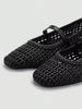ADAMUMU Oversized Women's Fashion Handmade PU Material Woven High-End Mary Jane Ballet Shoes, Single Strap With Metal Buckle, Woven Breathable, Comfortable Flat Sole, Women's Daily Commute / Vacation Casual Wear Shoes